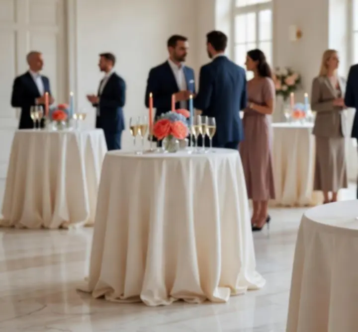 Ambiance d'événement privé élégant avec champagne